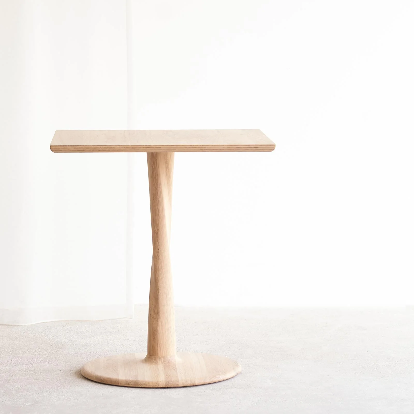 Torsion Square Dining Table | Oak - Natural (70cm) - Image 2