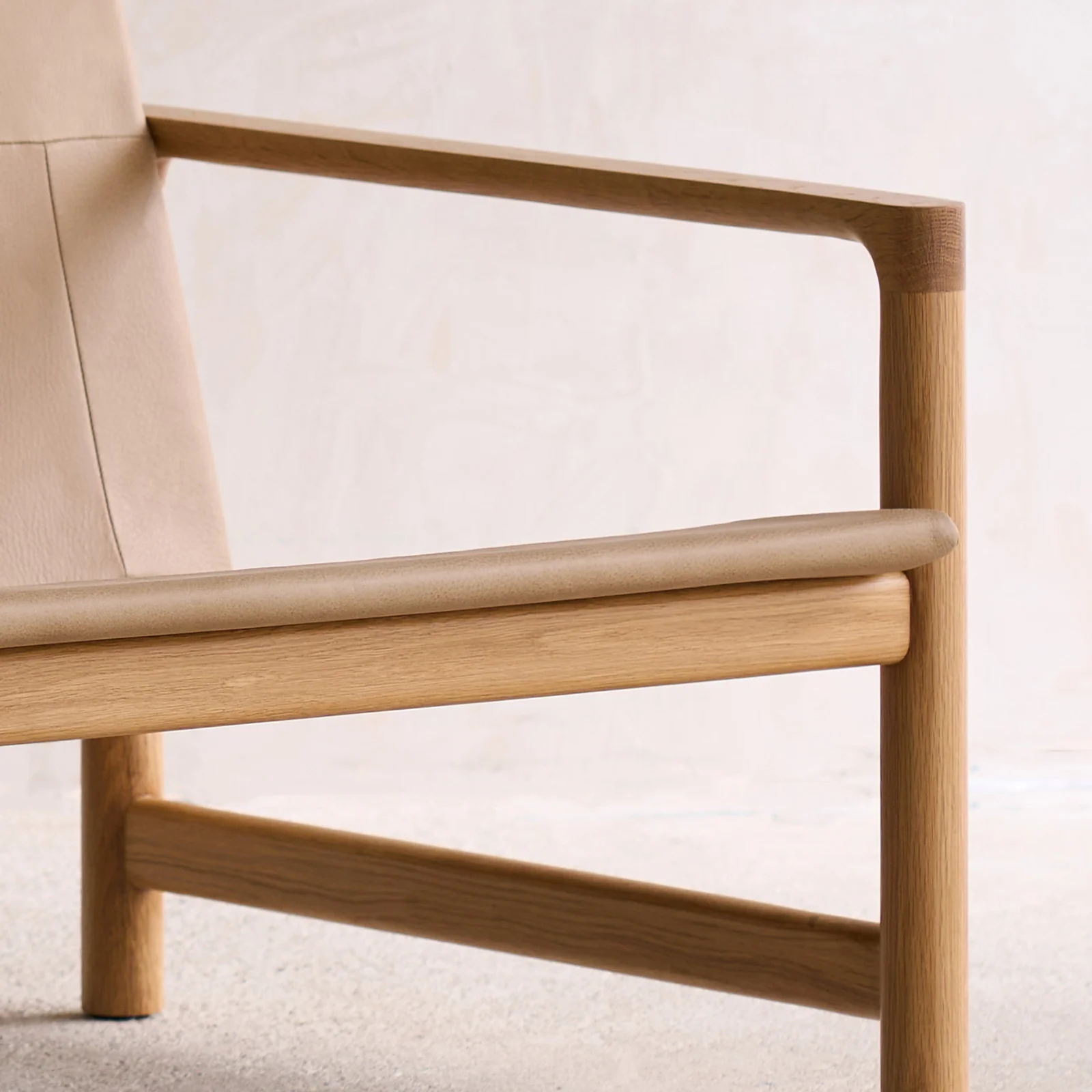 Troubadour Fabric Armchair | Oak Frame - Sherpa Toffee - Image 3