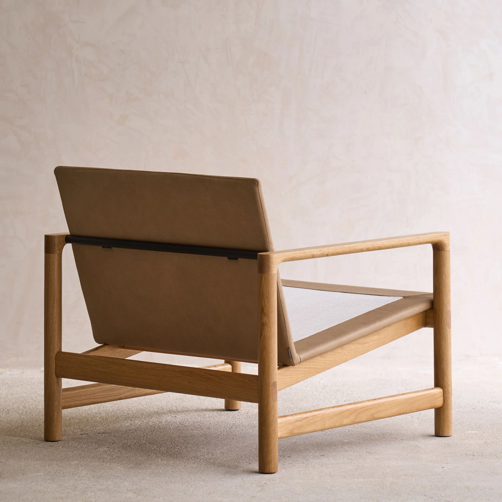 Troubadour Fabric Armchair | Oak Frame - Sherpa Yeti - Image 6