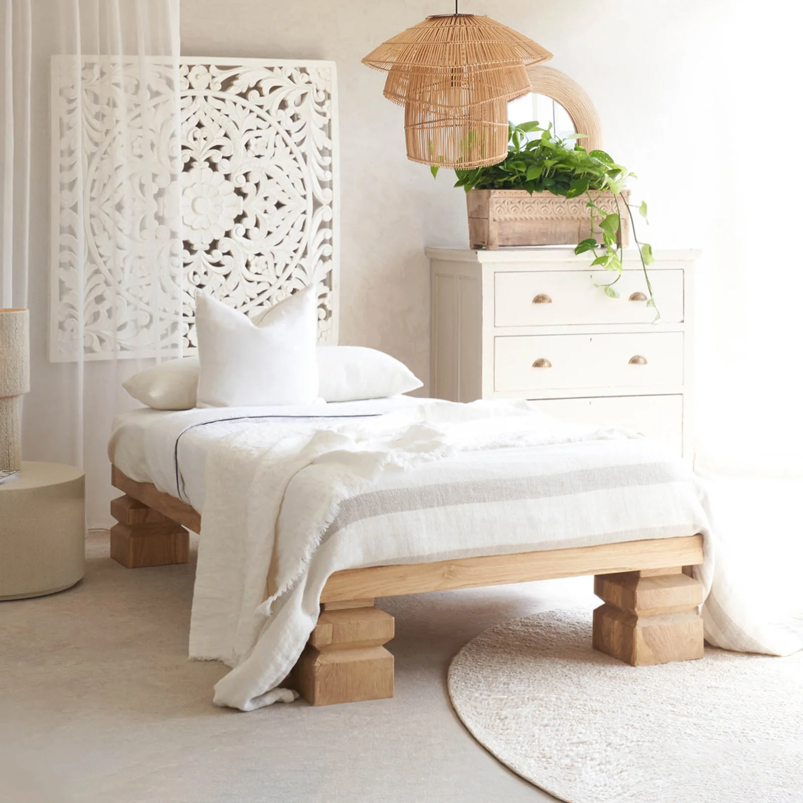 Umpak Bed Frame | Teak - Natural (SG Super Single) - Image 6