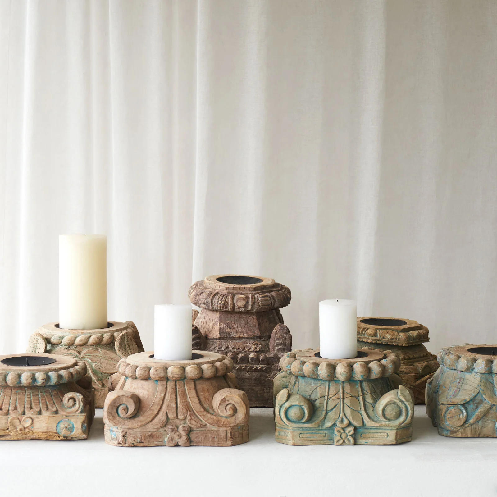 Vintage Column Candle Stand - Image 4