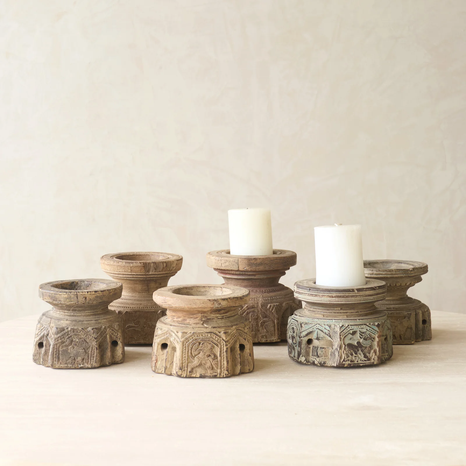 Vintage Carved Candle Holder