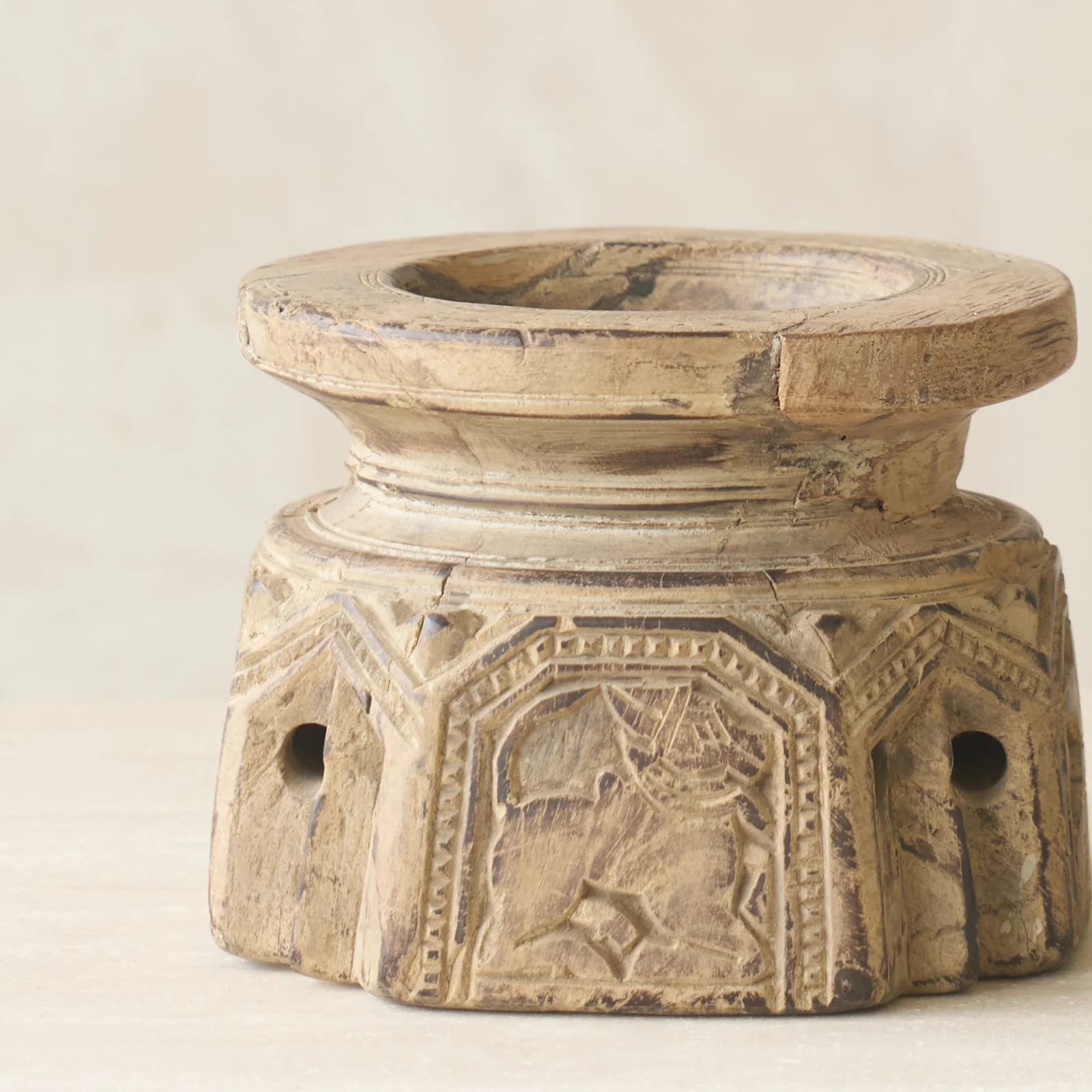 Vintage Carved Candle Holder - Image 10