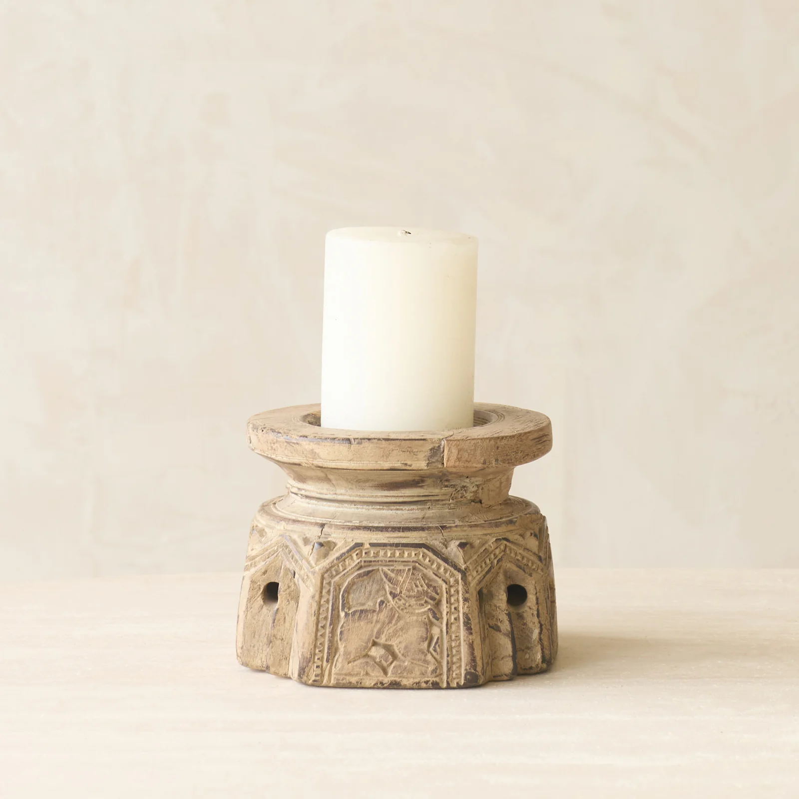 Vintage Carved Candle Holder - Image 11
