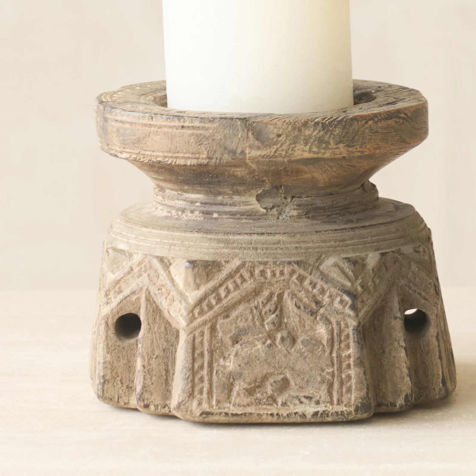 Vintage Carved Candle Holder - Image 14