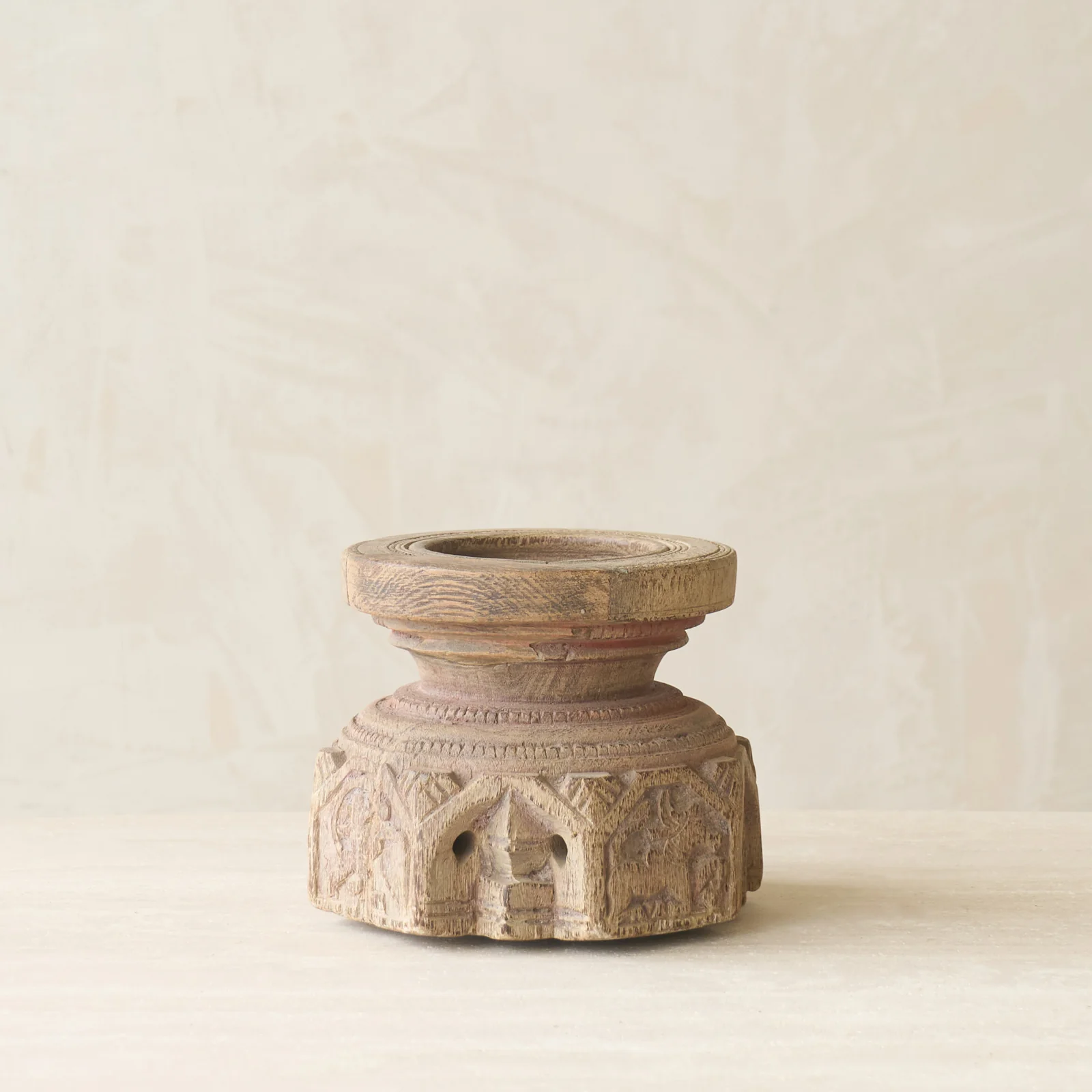 Vintage Carved Candle Holder - Image 4