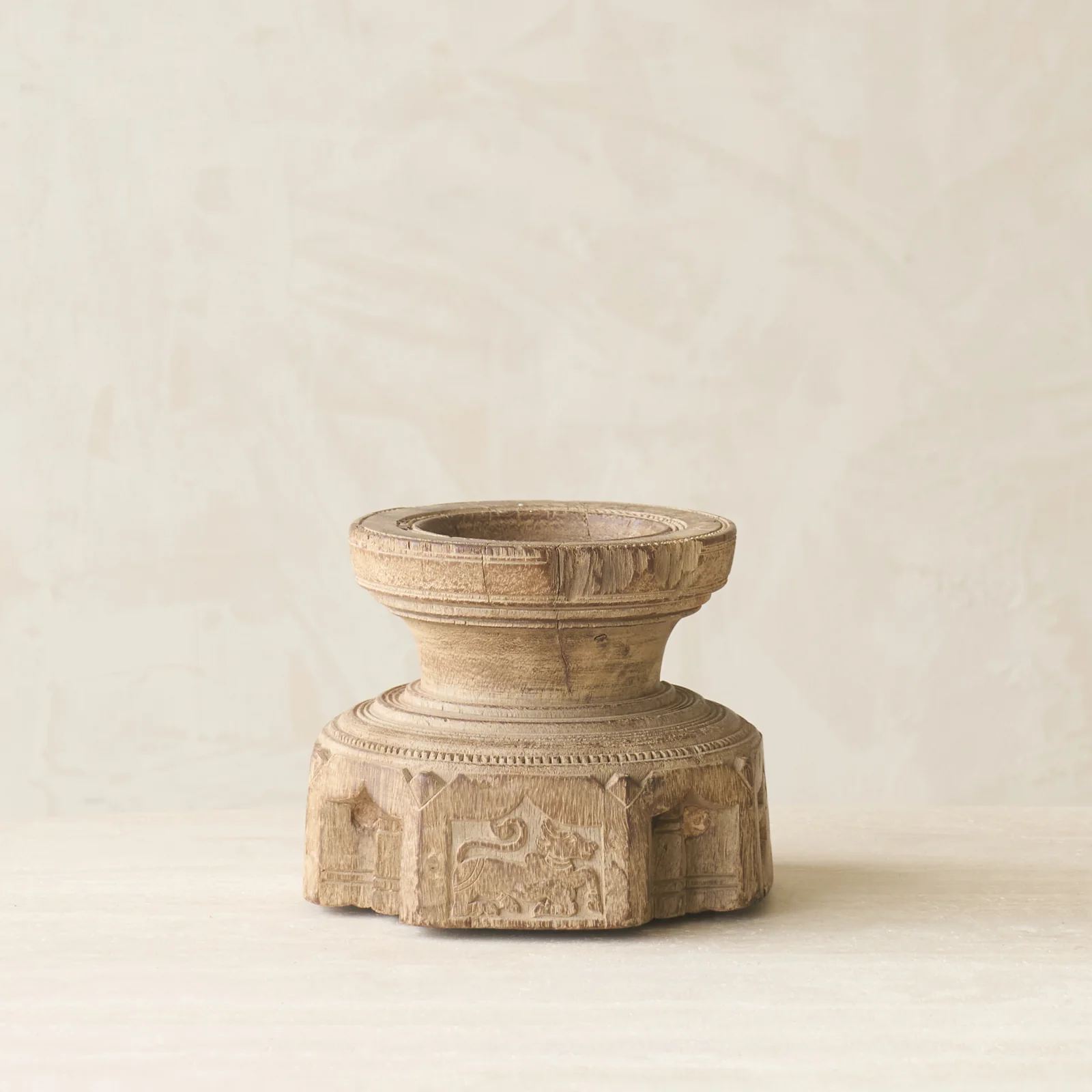 Vintage Carved Candle Holder - Image 5
