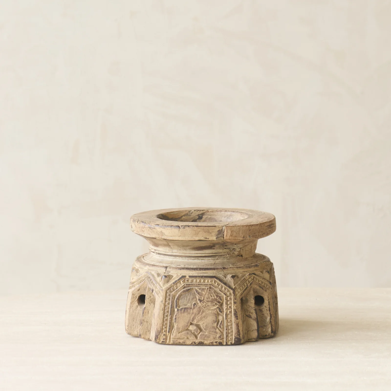 Vintage Carved Candle Holder - Image 9