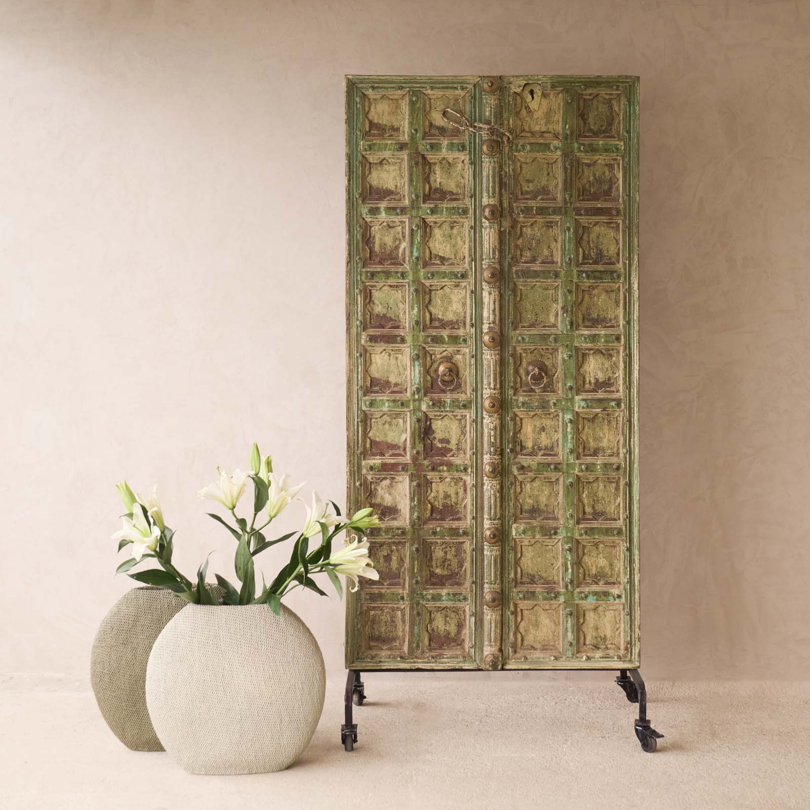 Vintage Teak Door | Rustic Green