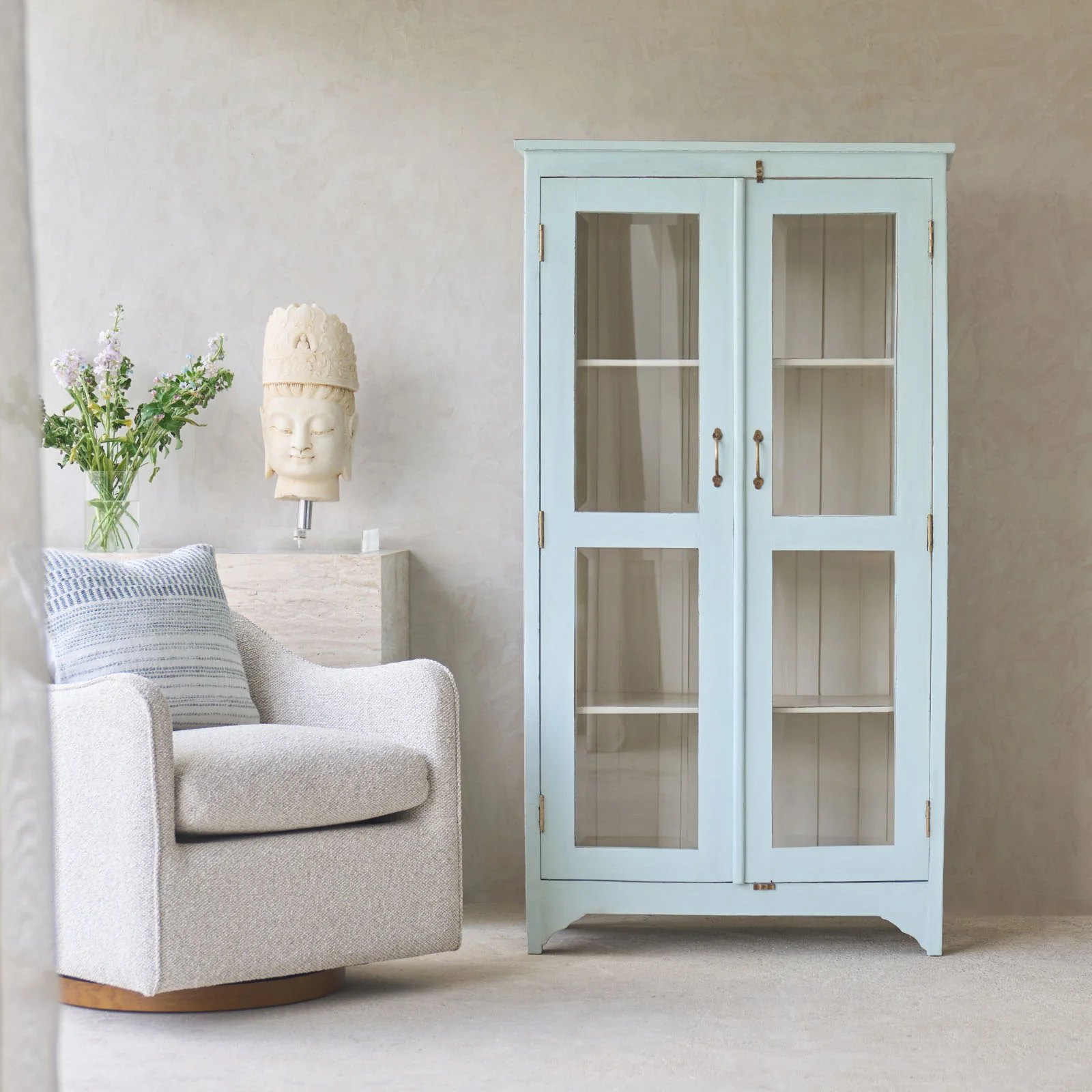 Vintage Large Cabinet | Sky Blue - Image 3