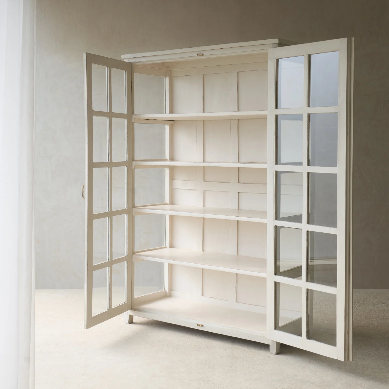 Vintage Large Wide Cabinet | Chalk - Image 5