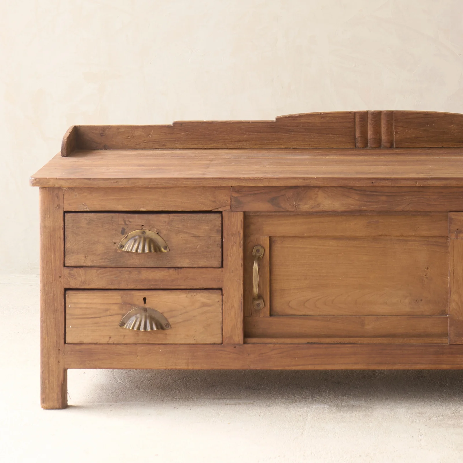 Vintage Low Teak TV Console | Dark - Image 3