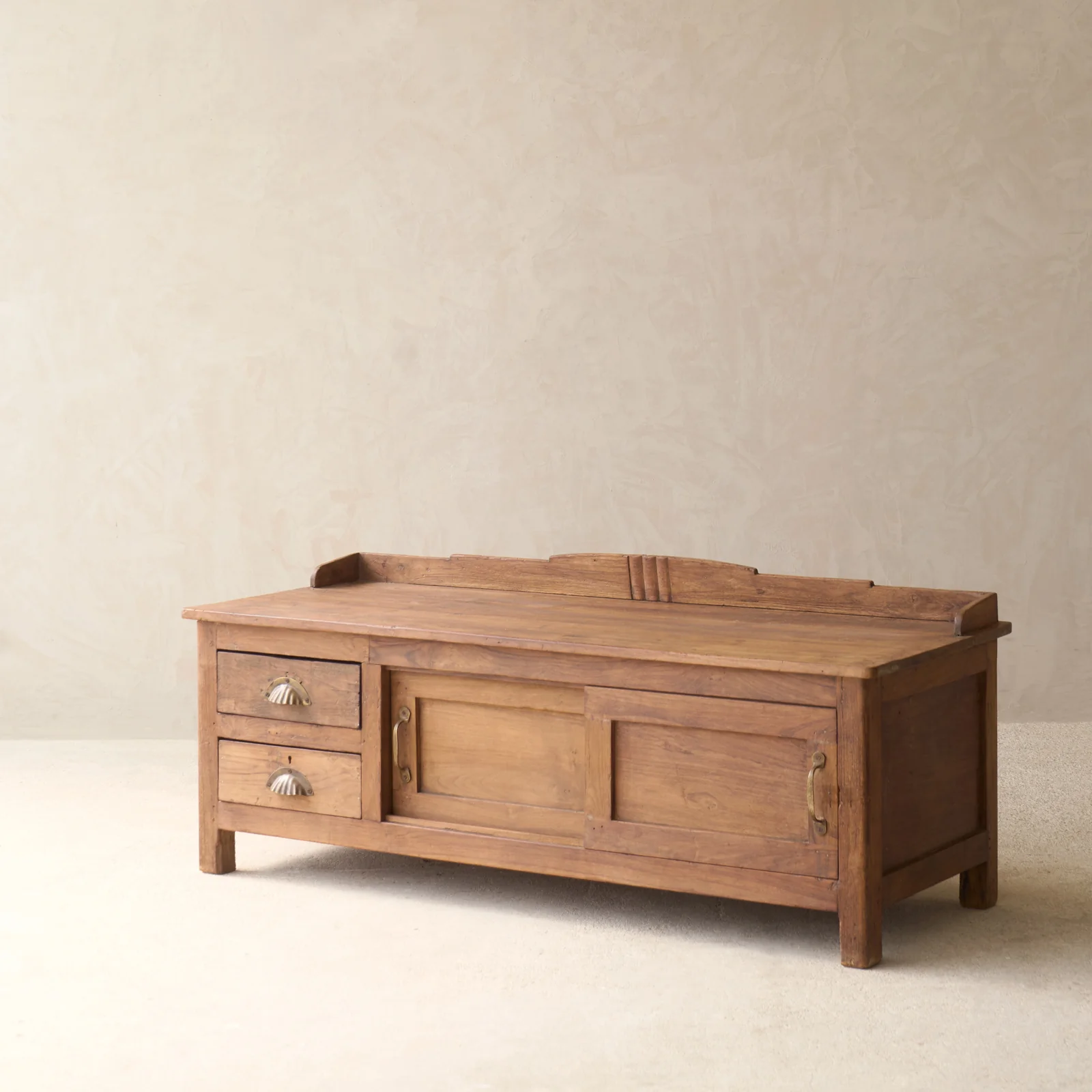 Vintage Low Teak TV Console | Dark - Image 4