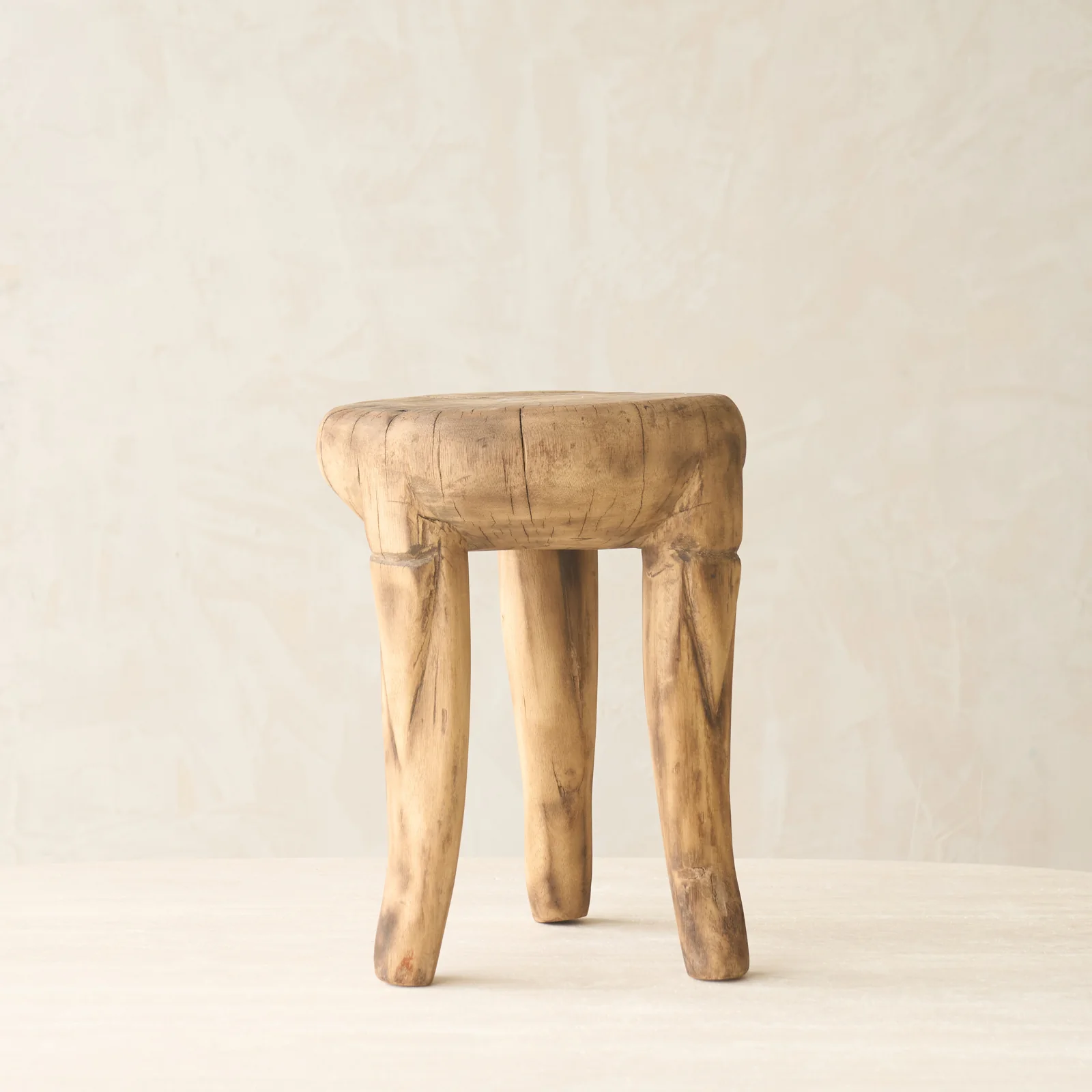 Vintage Naga Tribal Side Table | Natural