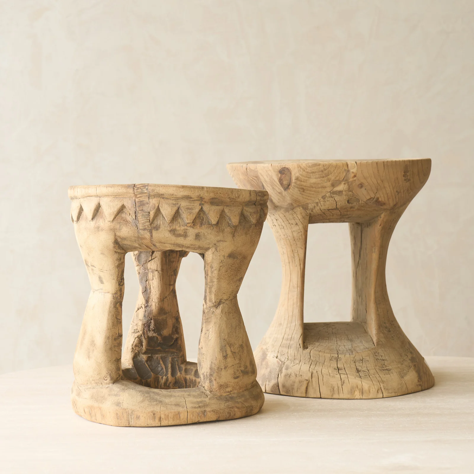 Vintage Naga Tribal Side Table | Natural - Image 4