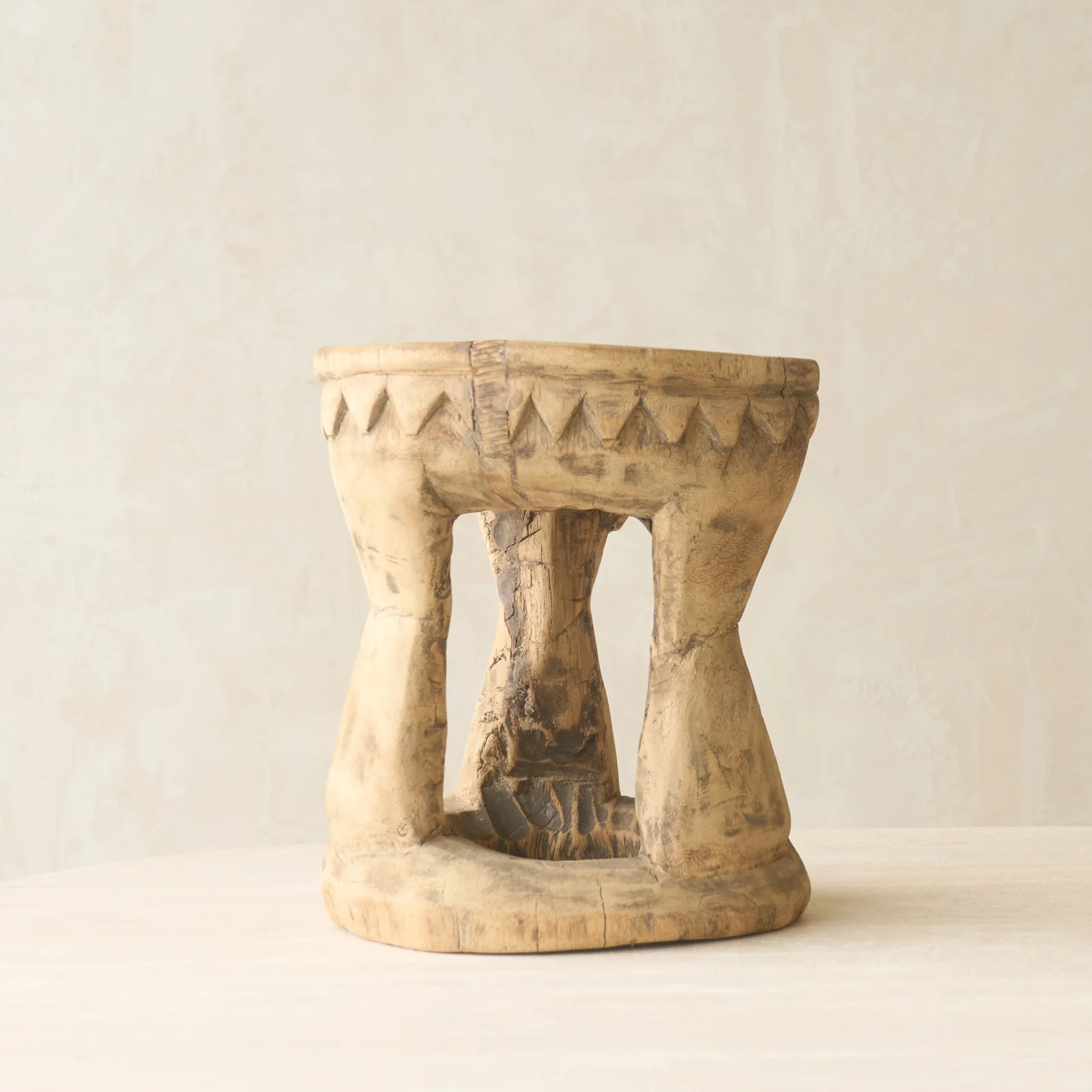 Vintage Naga Tribal Side Table | Natural - Image 5