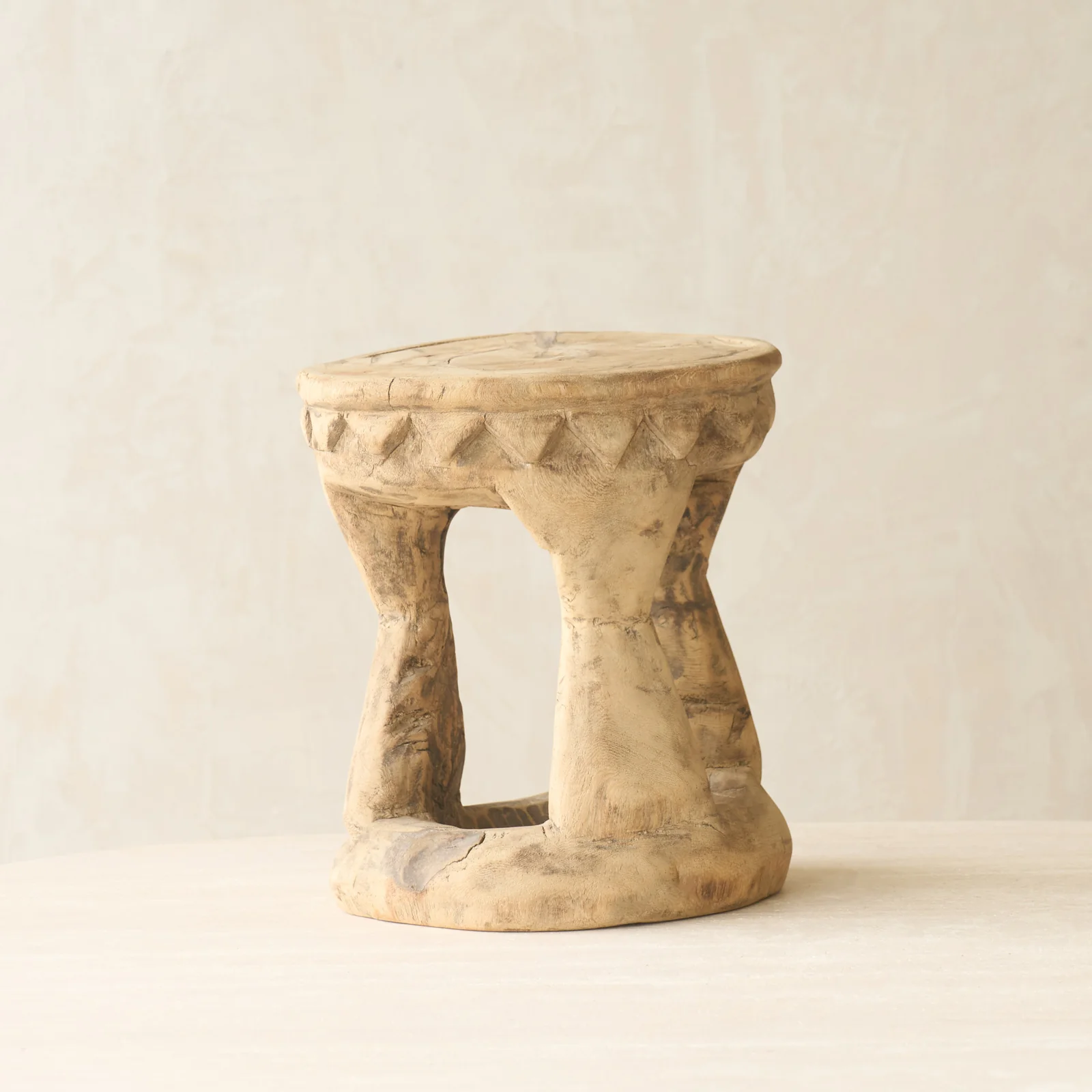 Vintage Naga Tribal Side Table | Natural - Image 6