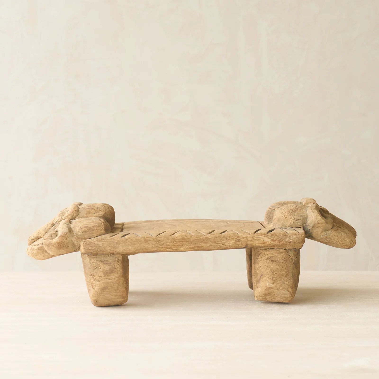 Vintage Naga Tribal Stool | Natural