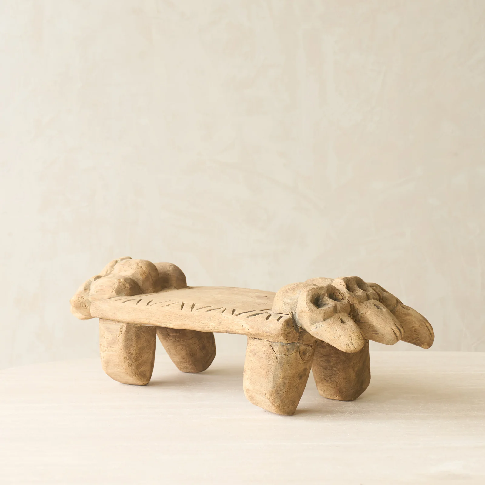 Vintage Naga Tribal Stool | Natural - Image 2