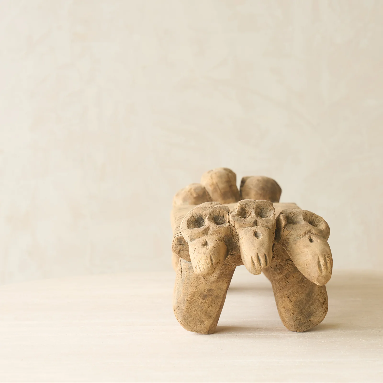 Vintage Naga Tribal Stool | Natural - Image 3