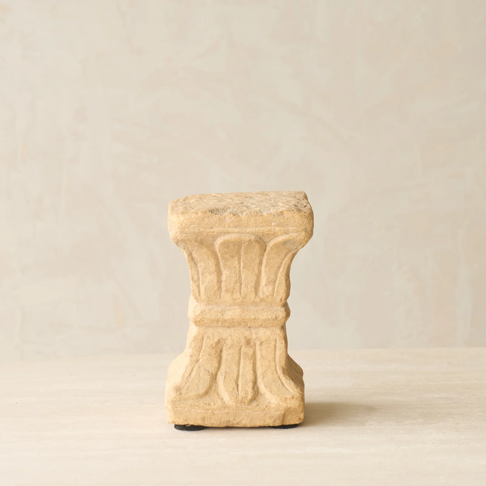 Reclaimed Sandstone Candle Pedestal - Image 2