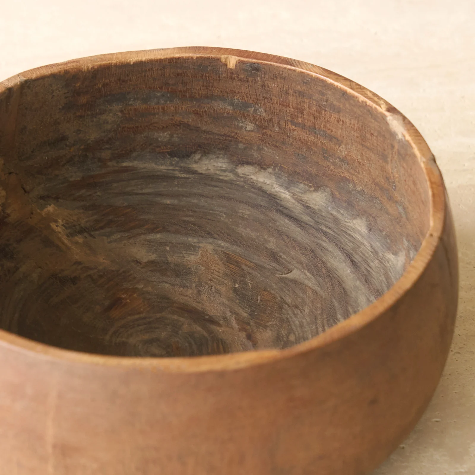 Vintage Rustic Wooden Pot Natural - Image 5