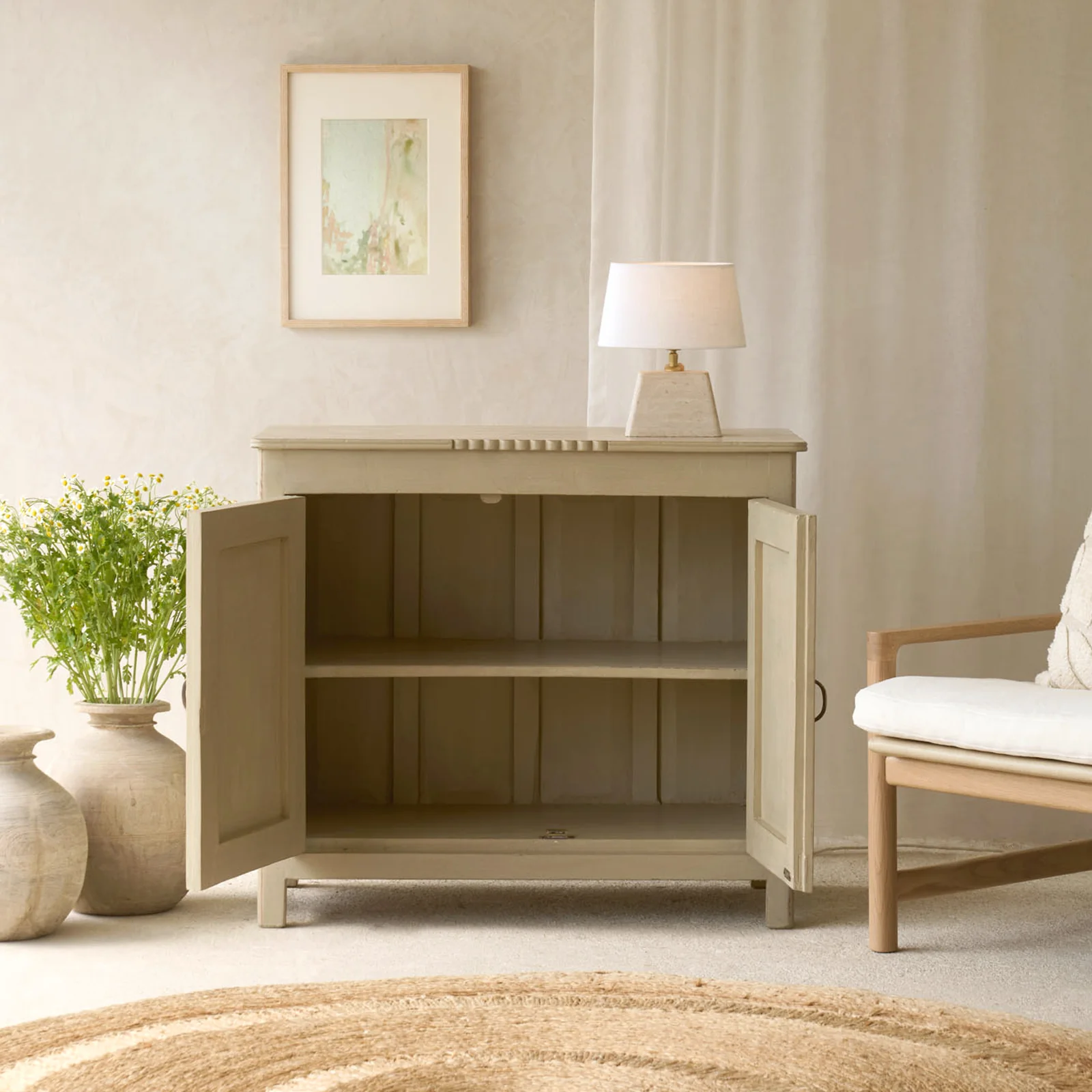 Vintage Small Cabinet | Linen - Image 2