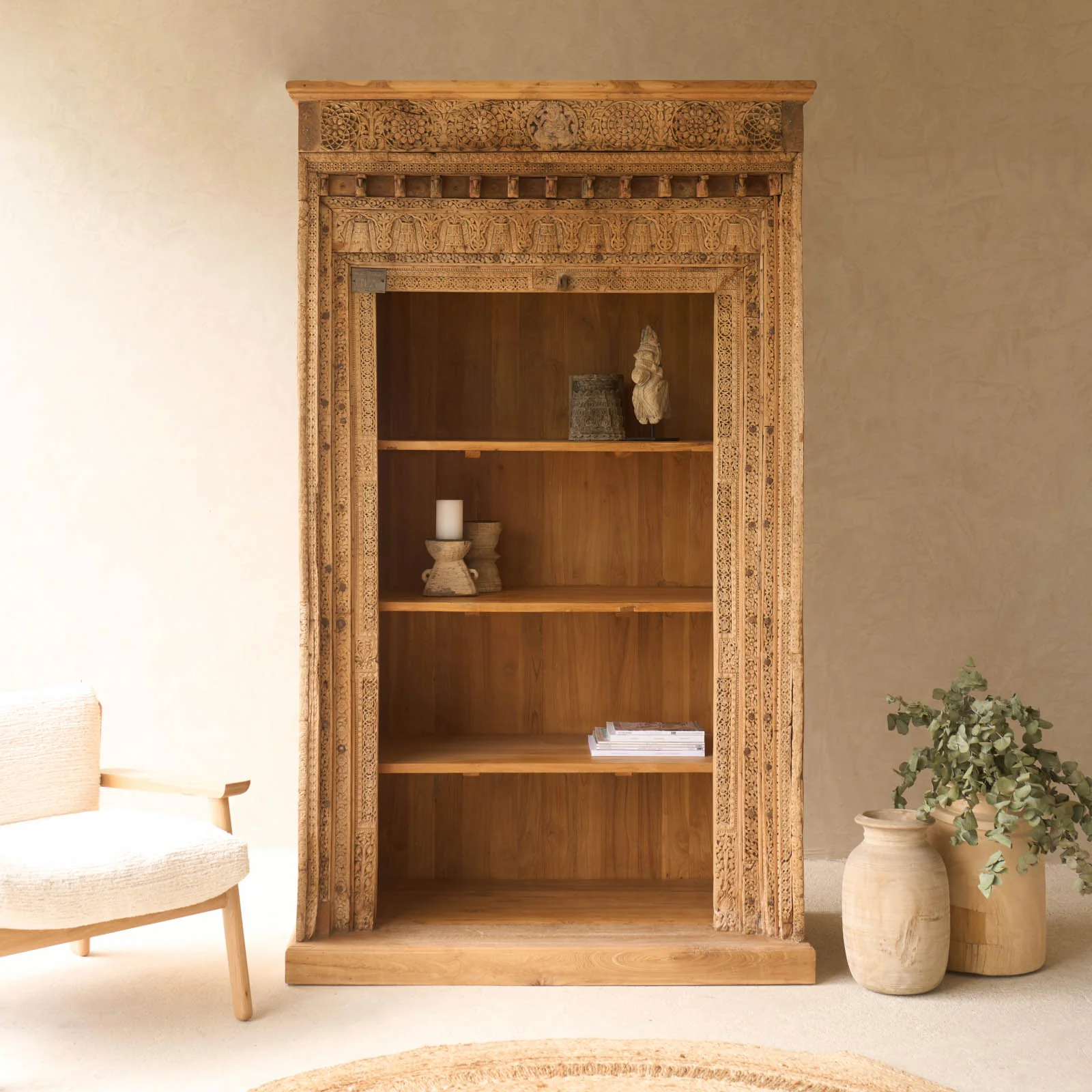Vintage Tall Bookshelf | Natural