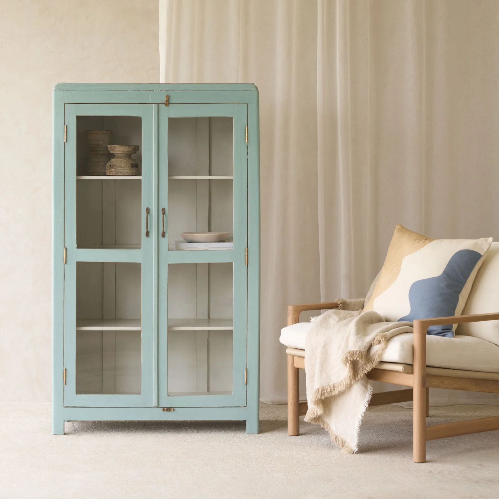 Vintage Tall Cabinet | Teal