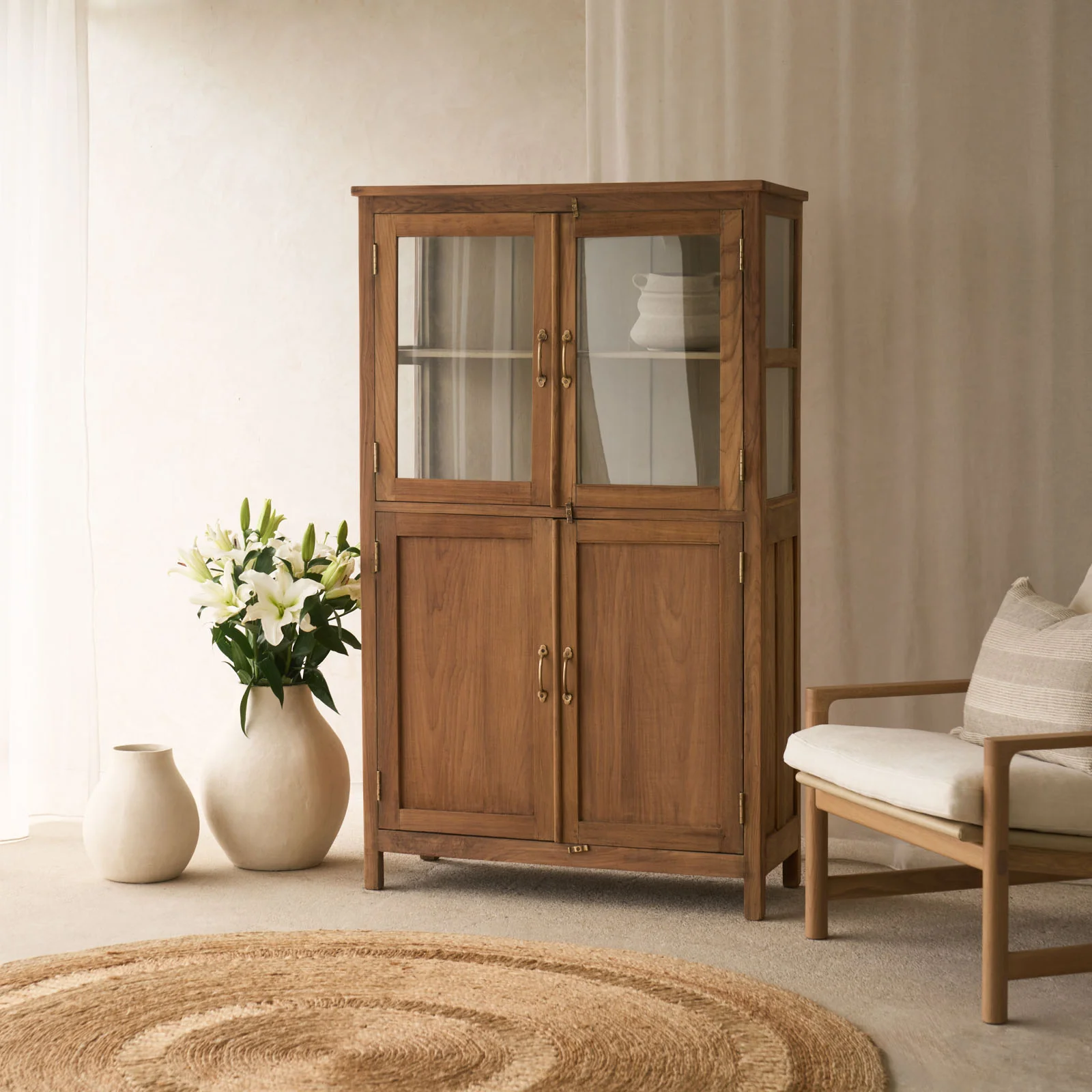 Vintage Tall Cabinet | Natural - Image 6