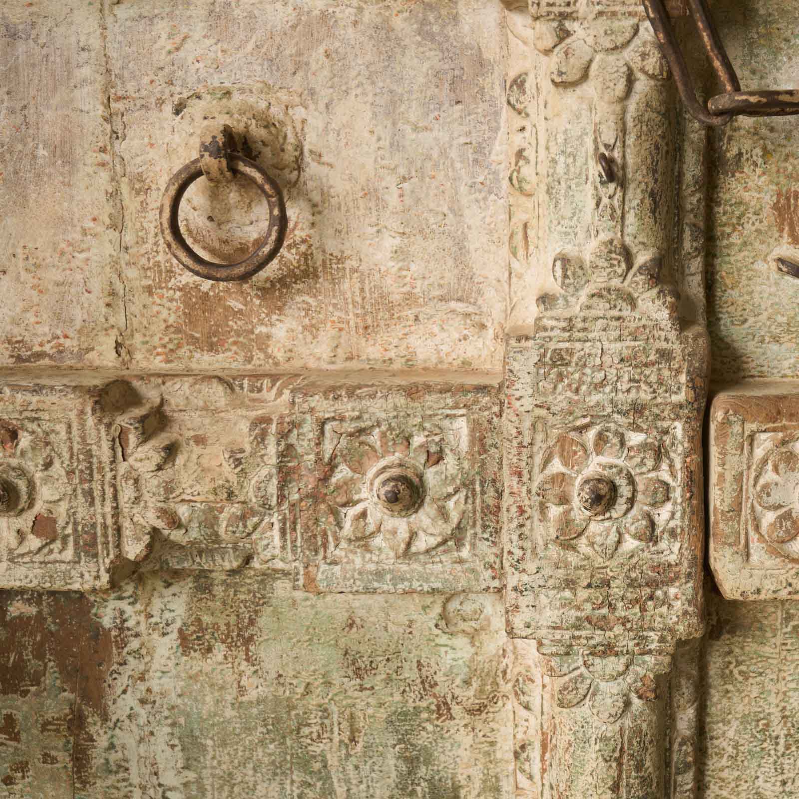 Vintage Carved Door | Whitewashed Mint - Image 3