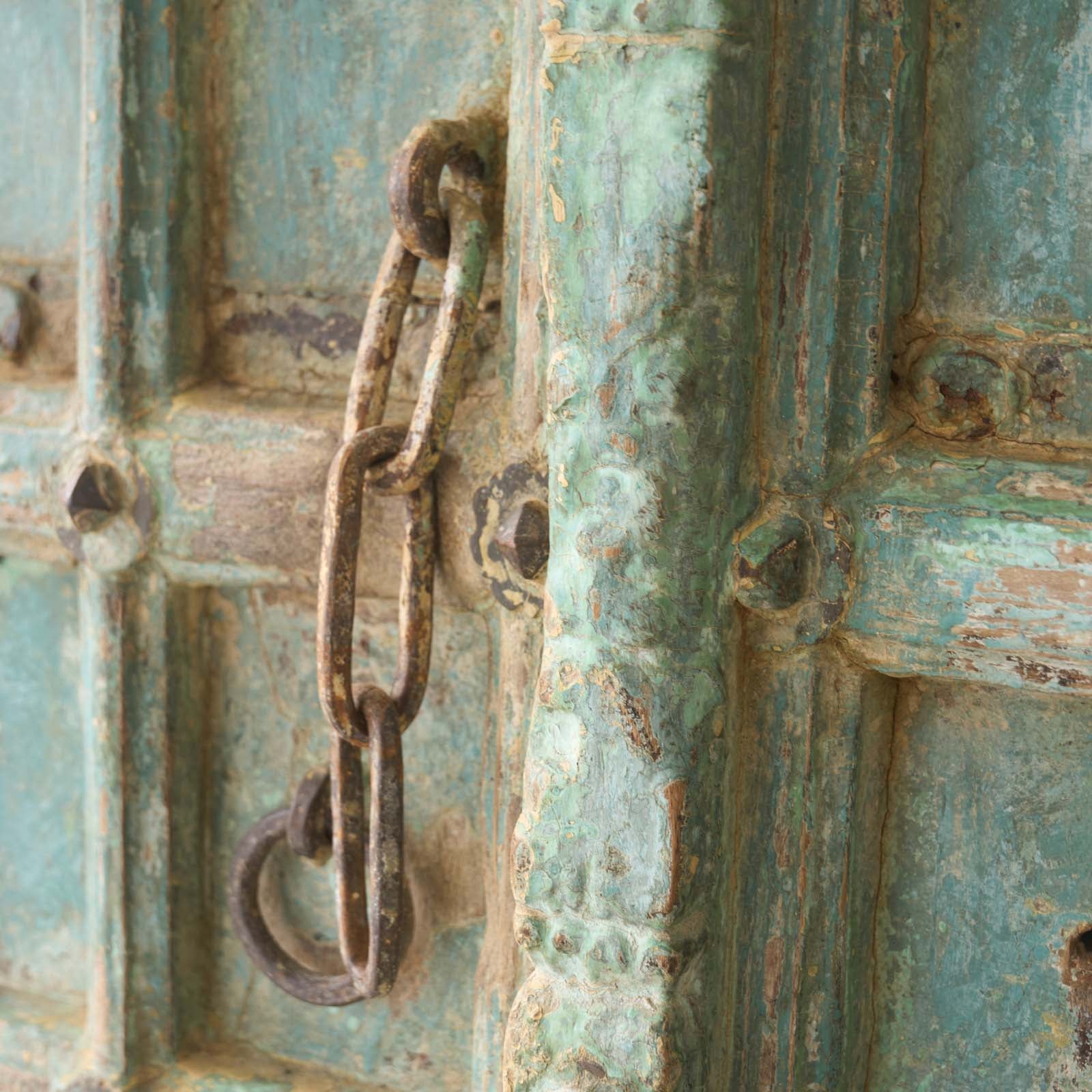 Vintage Teak Door | Bluewash - Image 3