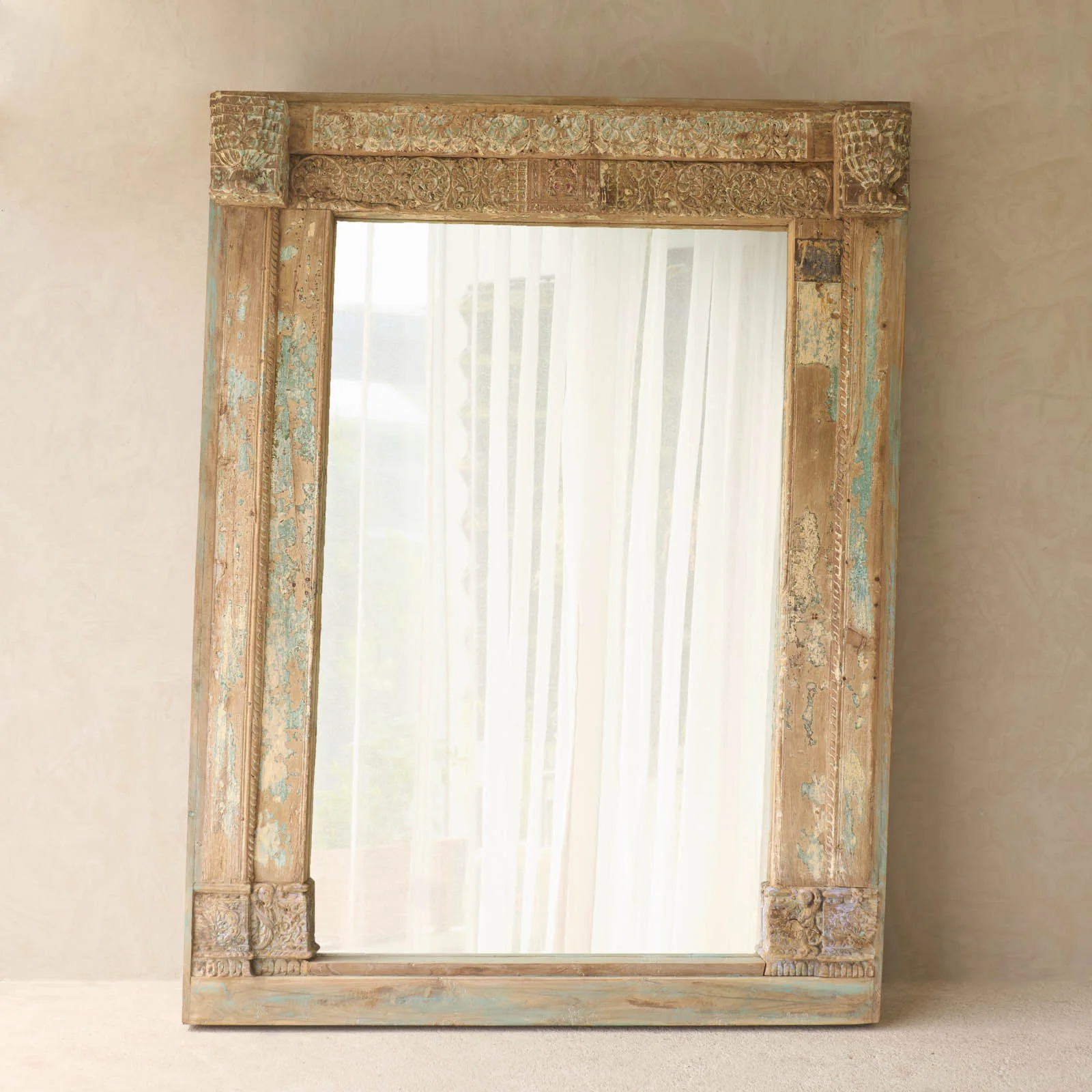 Vintage Teak Mirror | Natural - Image 4