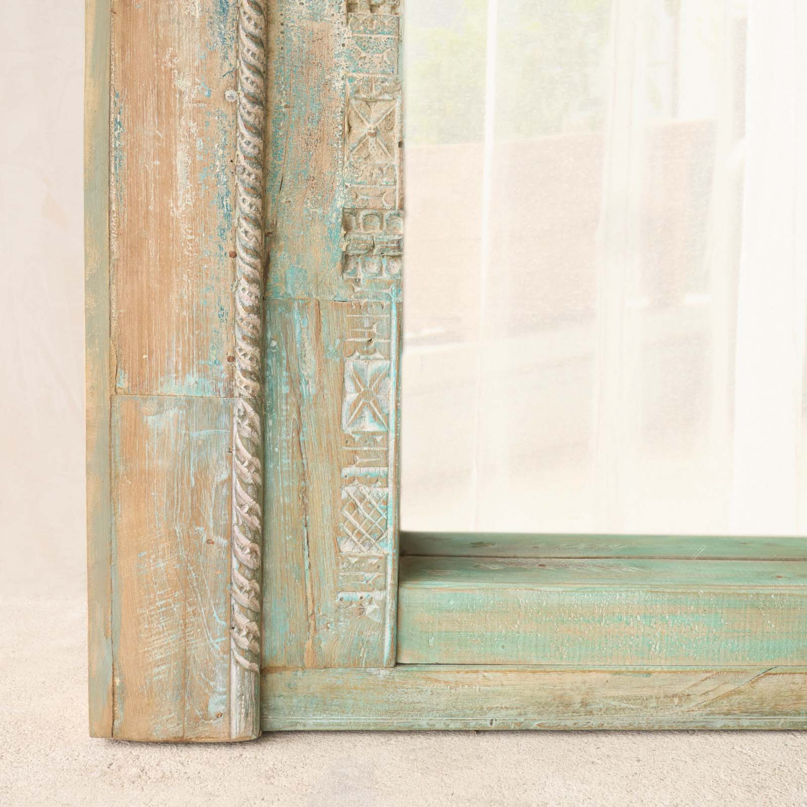 Vintage Teak Mirror | Natural - Image 6