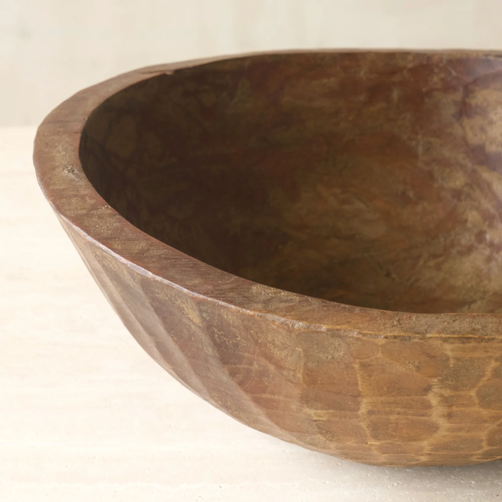 Vintage Timber Bowl | Dark Brown - Image 3