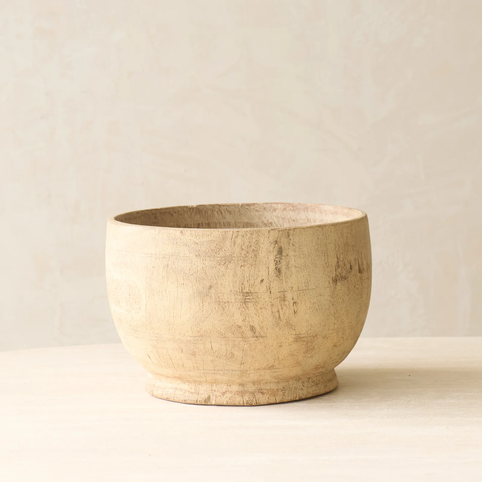 Vintage Rustic Wooden Pot Natural  | No. 3