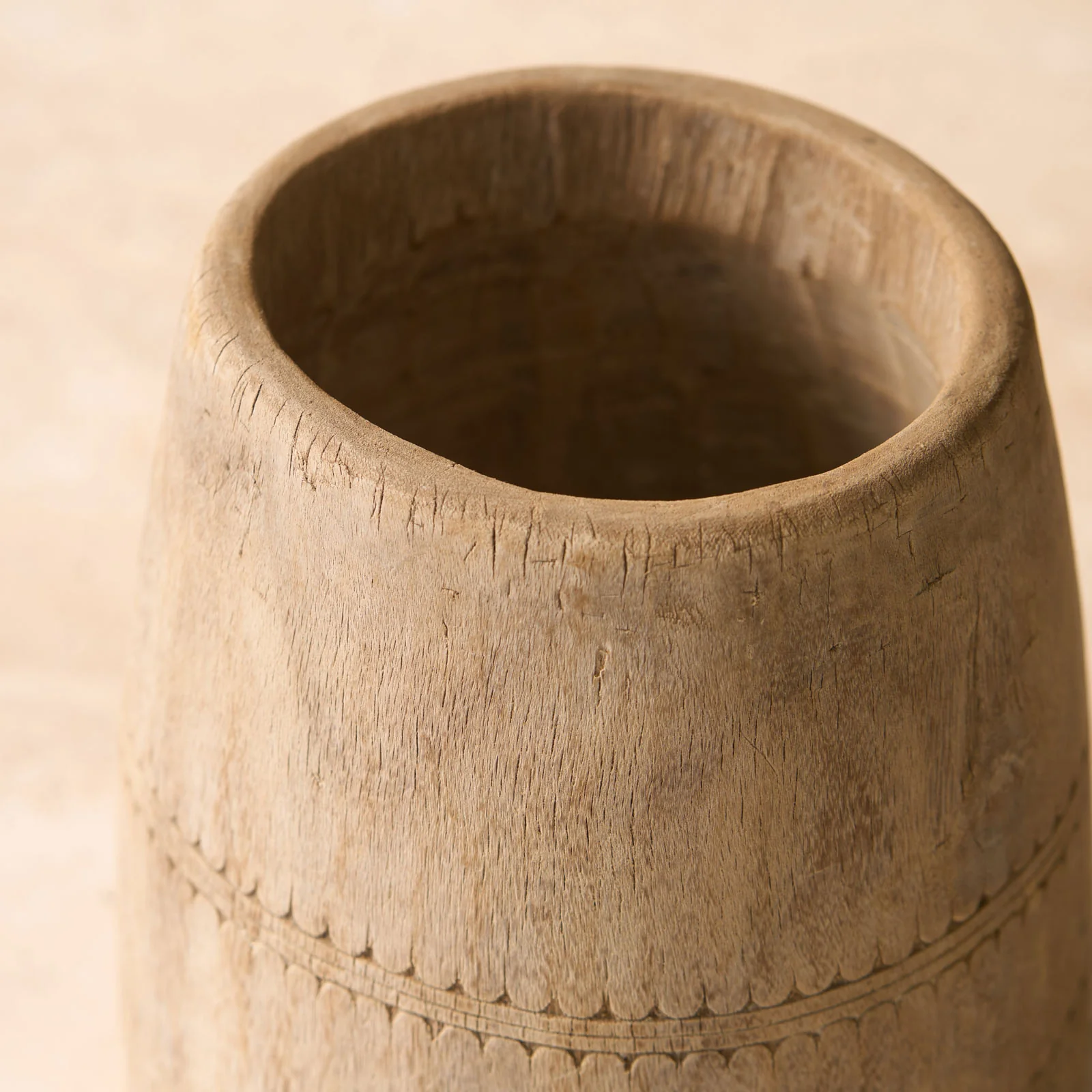 Vintage Wooden Pot - Image 5