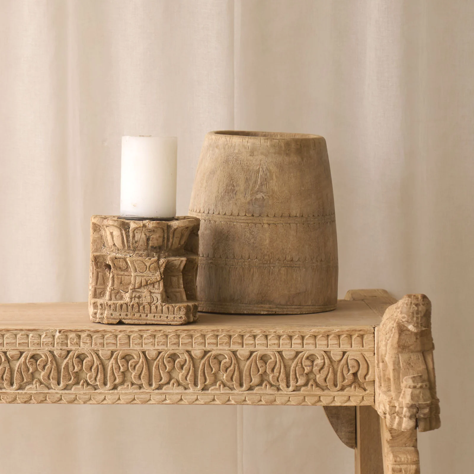 Vintage Wooden Pot - Image 9