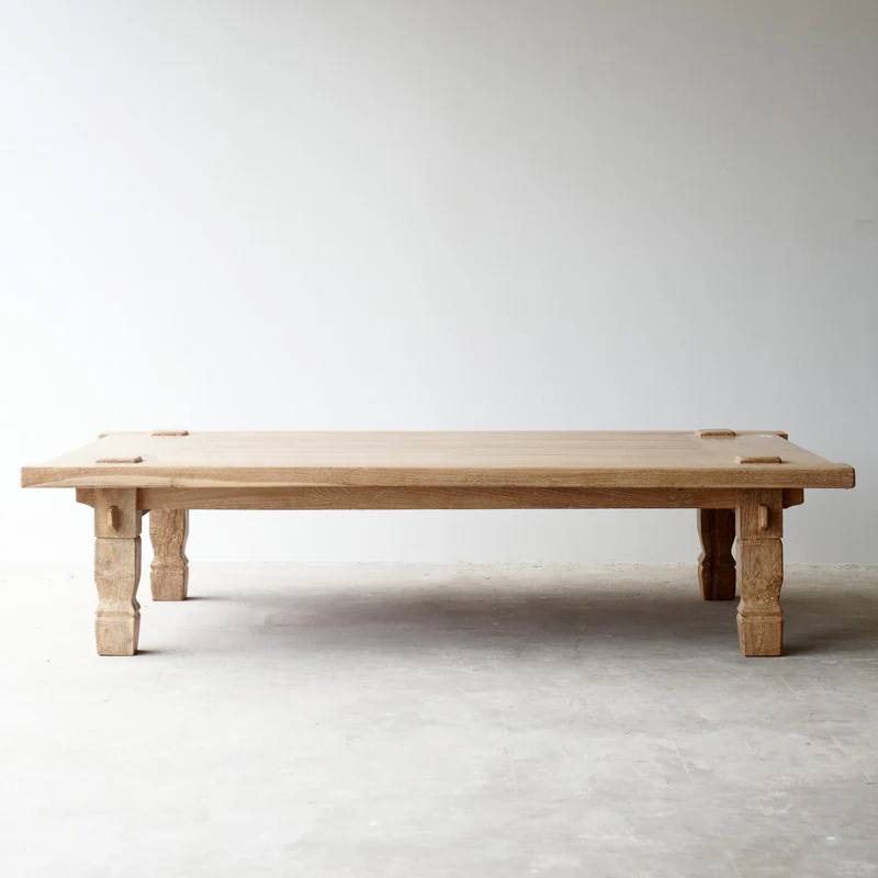 Weaving Coffee Table | Recycled - Whitewash (155cm) - Image 4