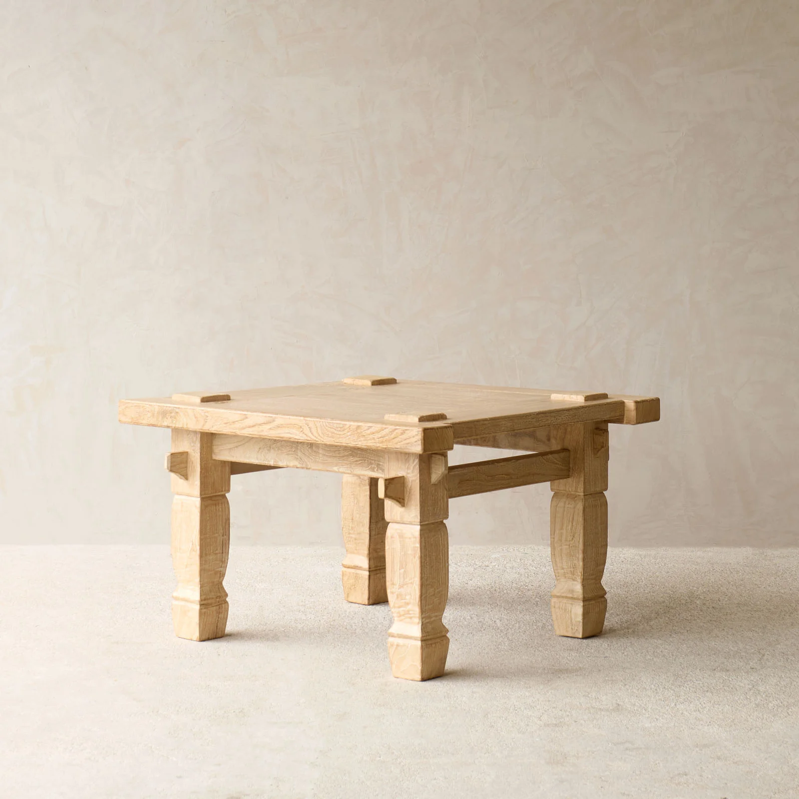 Weaving Coffee Table | Square - Whitewash (75cm) - Image 4