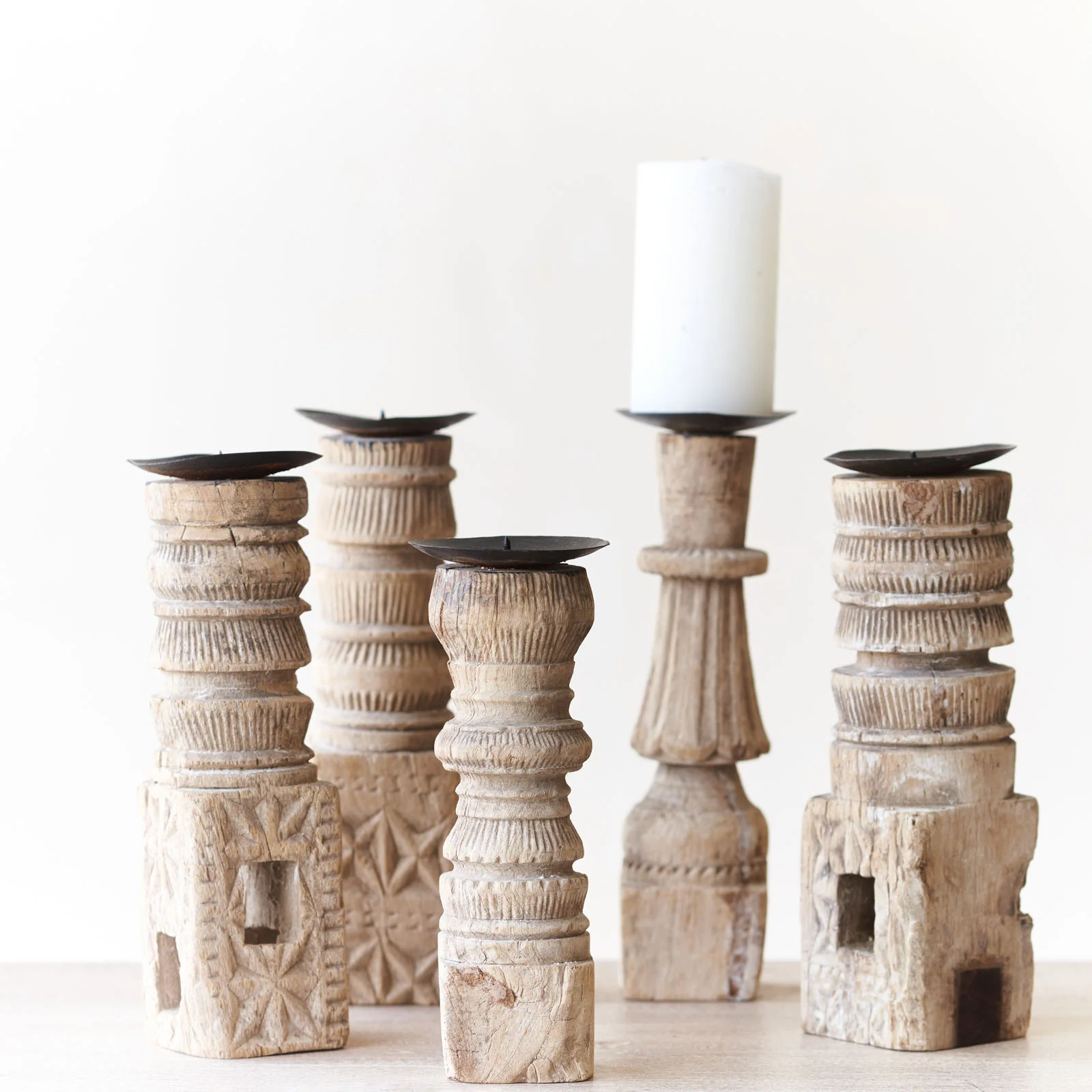 Wooden Candle Stand - Medium - Image 25