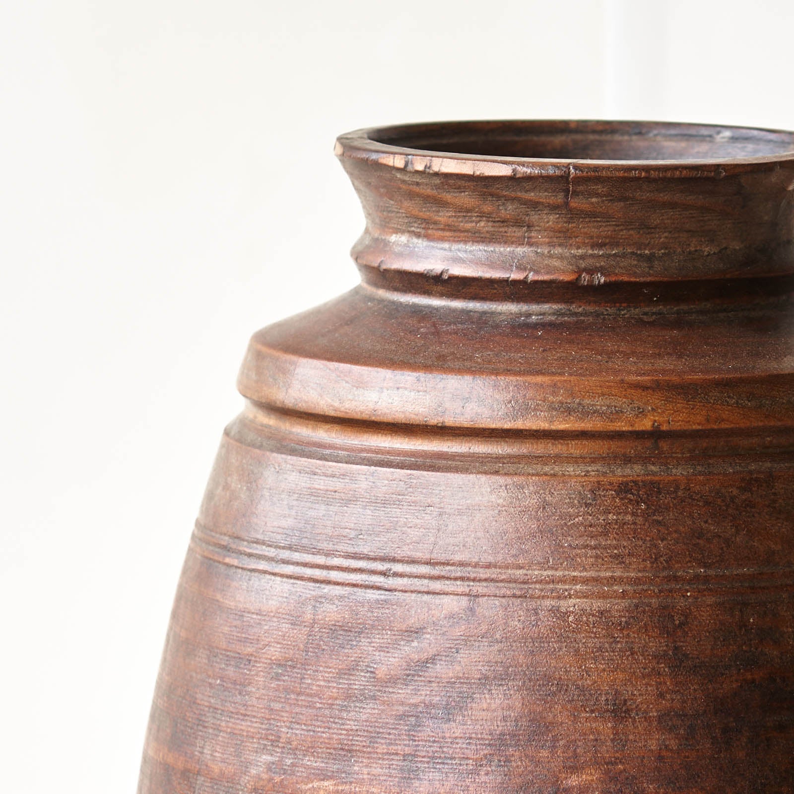 Vintage Wooden Pot - Medium - Image 3