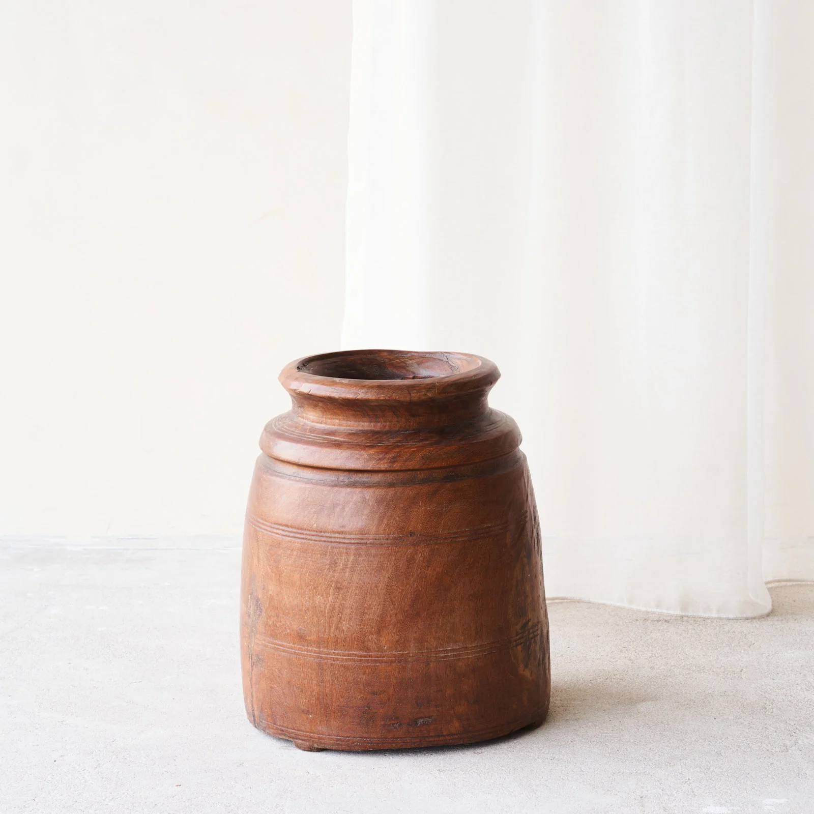 Vintage Wooden Pot - Medium - Image 4