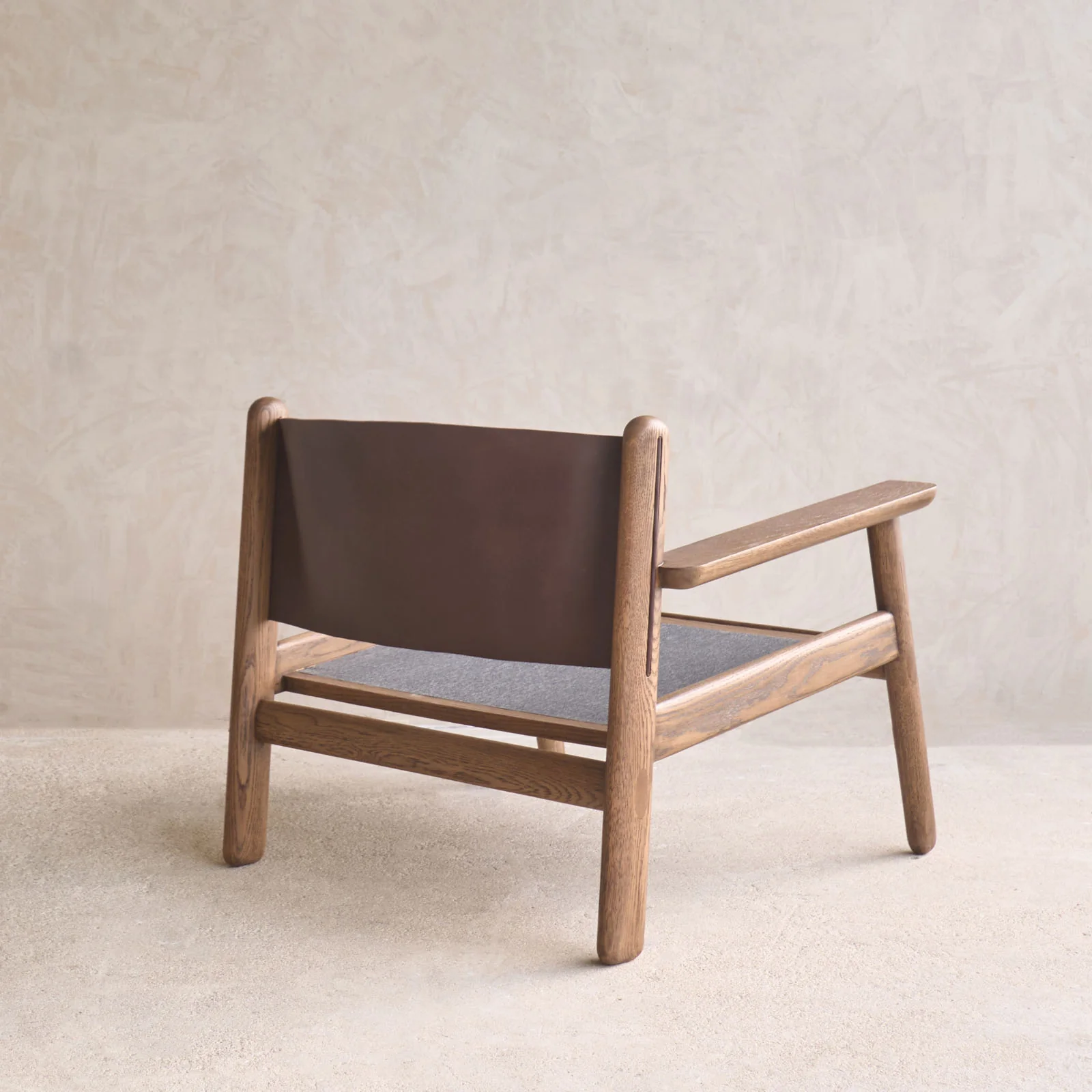 Wren Armchair | Latte Oak with Brown Leather Harness - Glen - Image 13