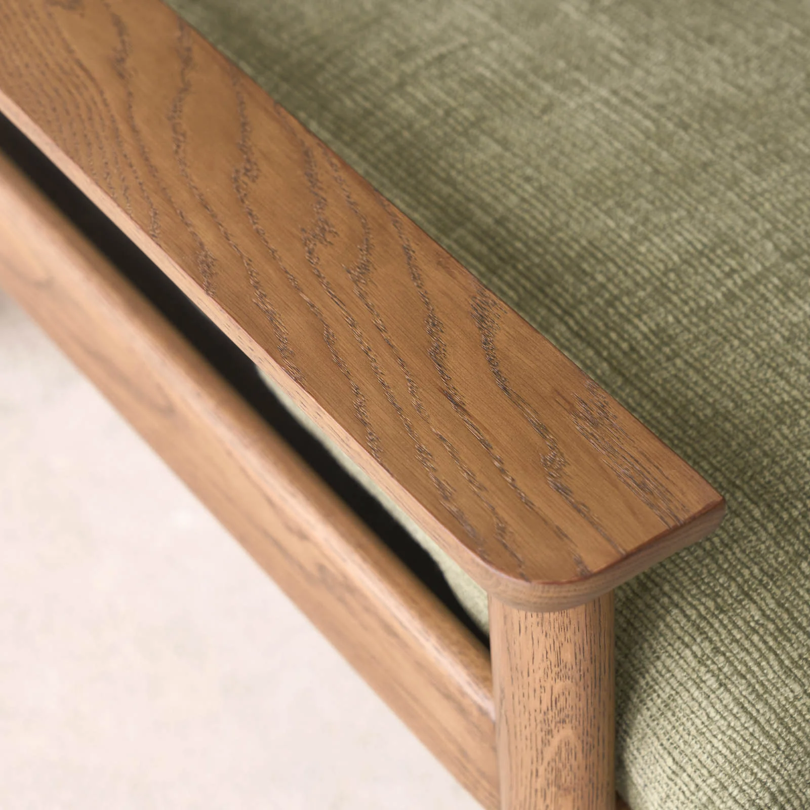 Wren Armchair | Latte Oak with Brown Leather Harness - Glen - Image 9