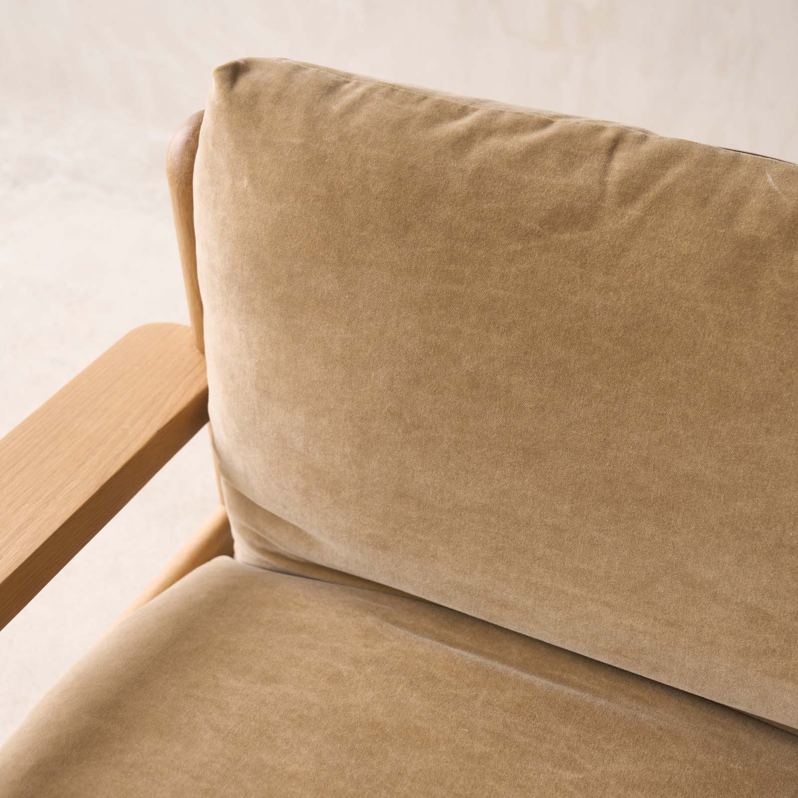 Wren Armchair | Oak with Brown Leather Harness - Canopy - Image 2