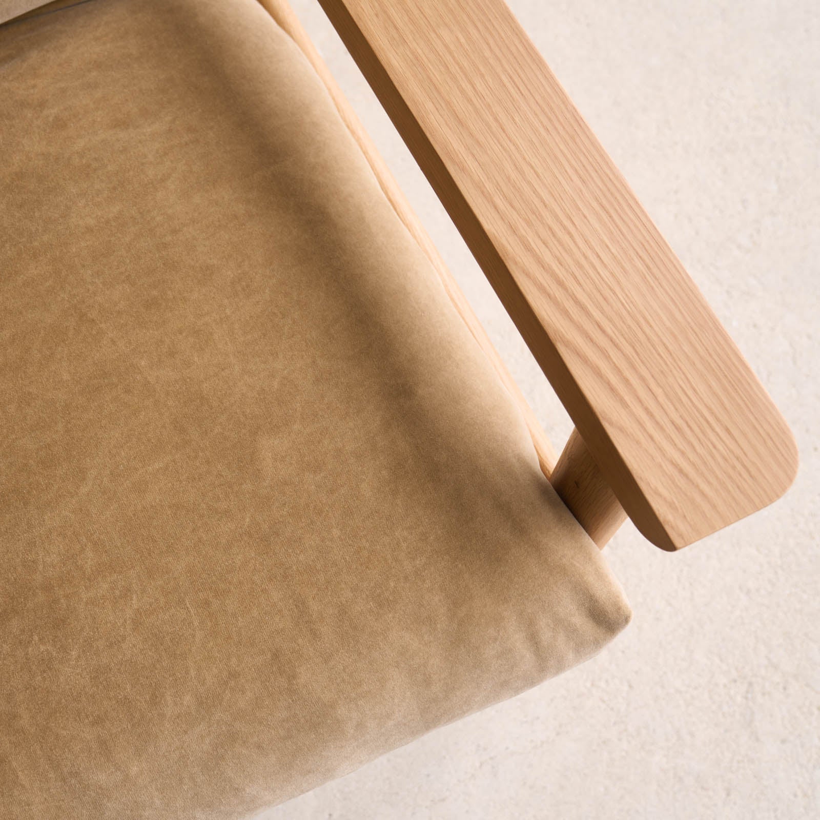 Wren Armchair | Oak with Brown Leather Harness - Canopy - Image 4
