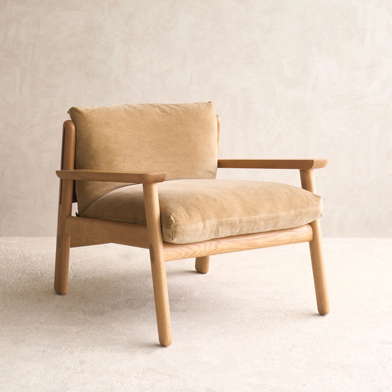 Wren Armchair | Oak with Brown Leather Harness - Canopy - Image 7